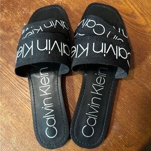 Calvin Klein Black Women's Slides